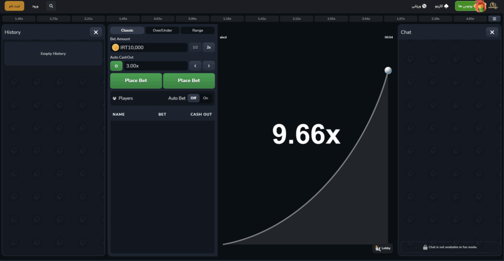 بازی انفجار دنس بت با ضرایب بالا و محیط امن شرط بندی آنلاین